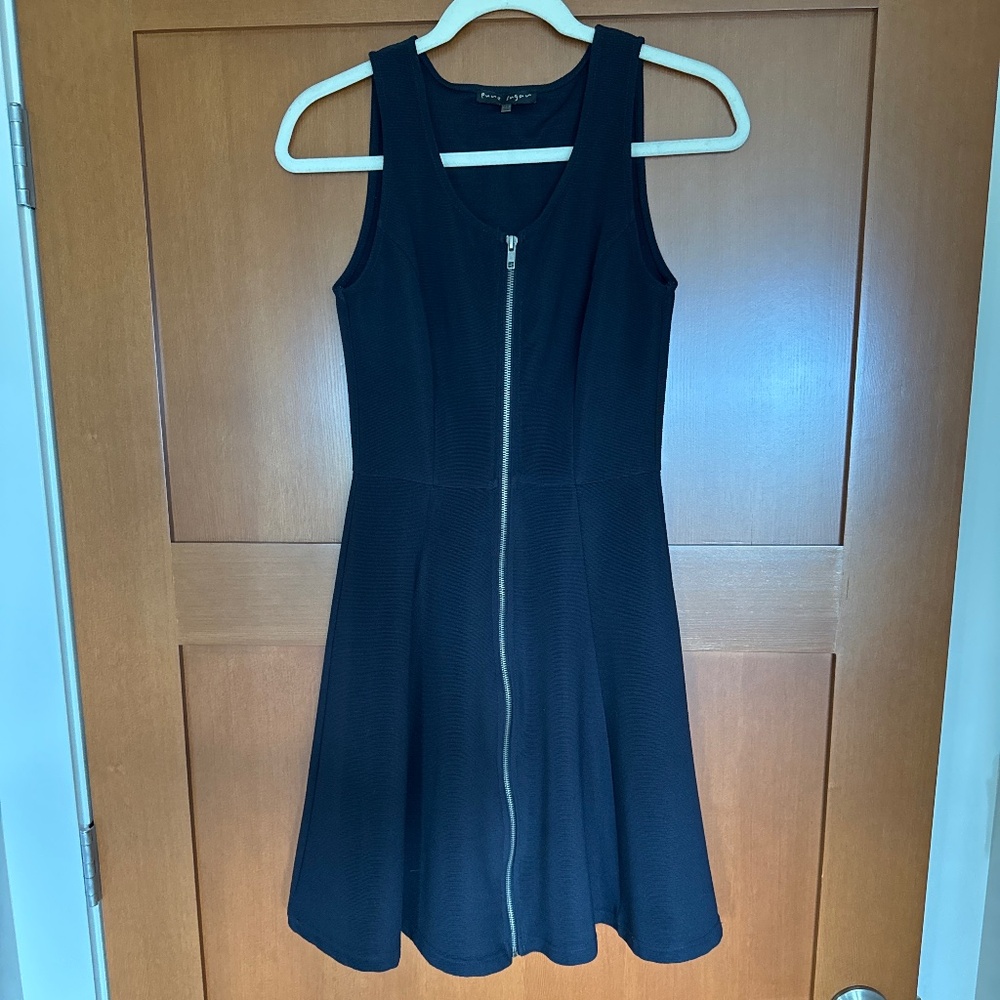 Pure Sugar Zipper Dress, Navy XS